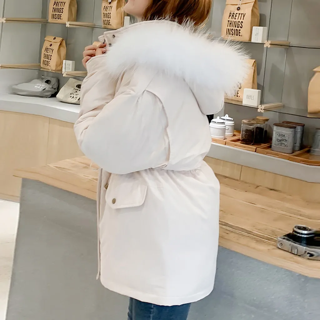 Популярное Новое Женское пальто harajuku зимняя теплая толстая верхняя одежда пальто с капюшоном женская тонкая хлопковая стеганая куртка manteau femme hiver