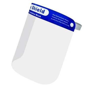 

9Pcs Disposable Face Shield Transparent Full Face Cover Shield Visor Protective Film Eyes Head-Mounted Splash Protector for Lab/