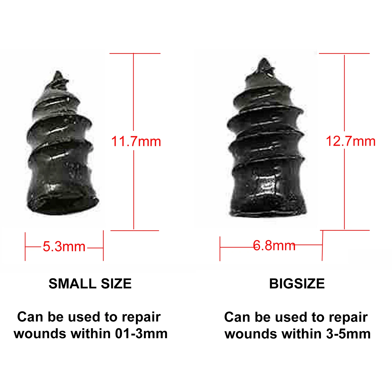 8Pcs Tire Repair Nail Self-Tapping Screw Plastic Nail Soft Rubber Screw Suitable For Car Motorcycle Tire Puncture Repair