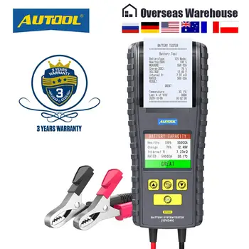 

AUTOOL BT860 12-24V Car Battery Tester with Printer & Real Time 10 Languages Battery Tester Tool Russian Polish Spanish Italian