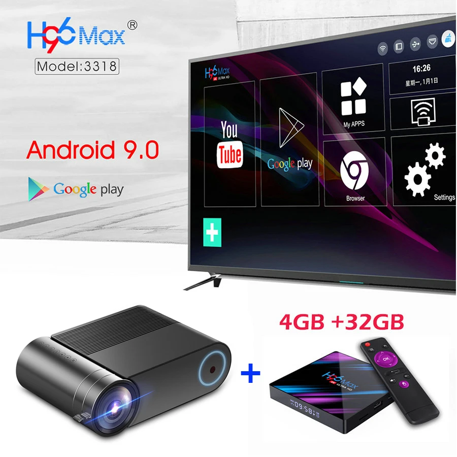 VIVICINE 720p HD светодиодный проектор, опция Android 9,0 портативный HDMI USB 1080p домашний кинотеатр Proyector Bluetooth wifi мини светодиодный проектор