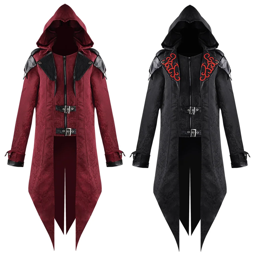 

Mens Medieval Retro Jacket Renaissance Gothic Coat Man Tuxedo Halloween Formal Costume Cosplay Costume Renaissance Jacket