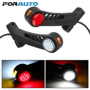 

2pcs/set 27LED Truck Lamp Tail Light Indicator Lights 12/24V LED Side Marker Light Red White For Trailer Lorry Lamps Car-styling