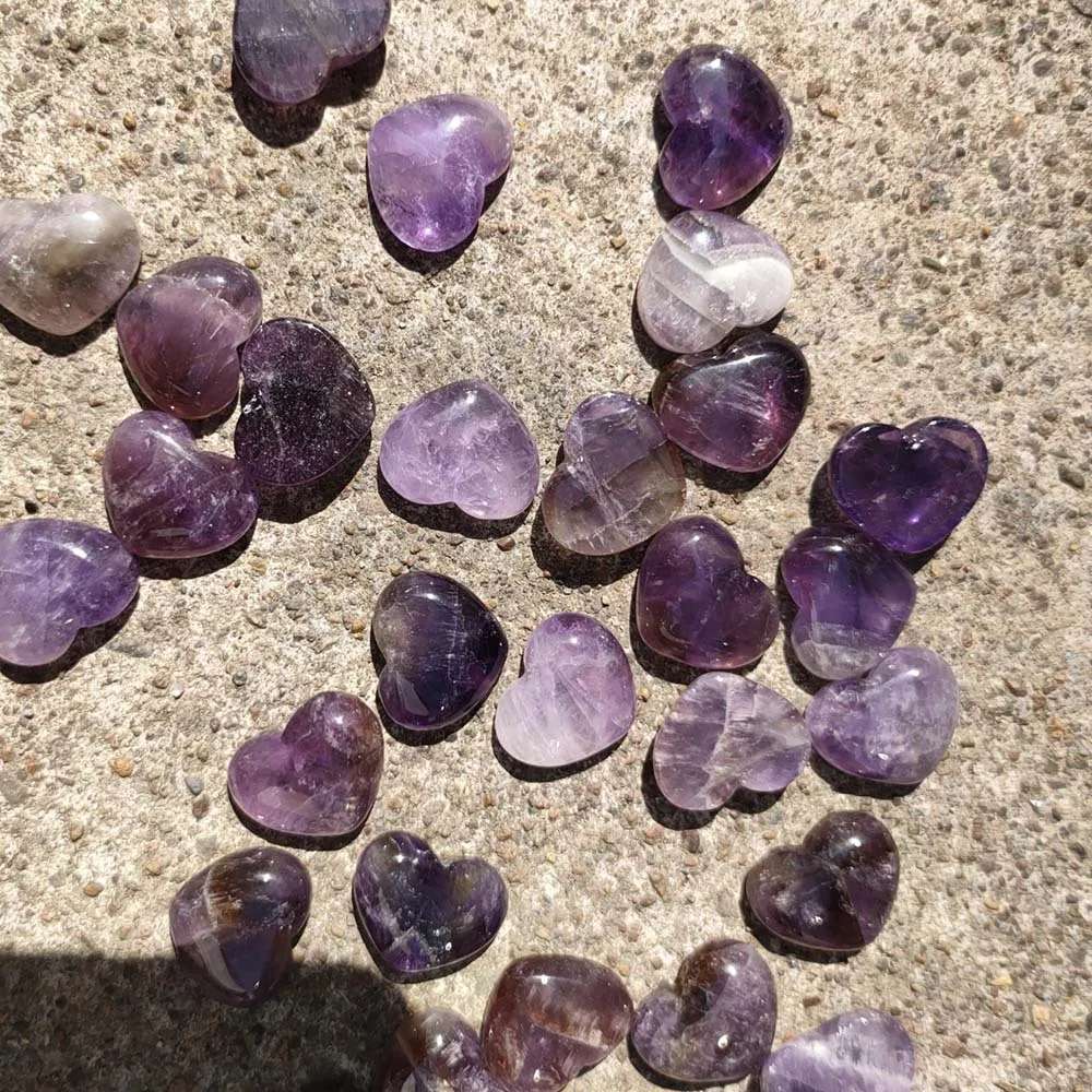 7 Chakra Healing Reiki Natural Stone Heart Amethyst Rose Quartz Crystal Yoga Meditation Energy Stone Bead Decoration