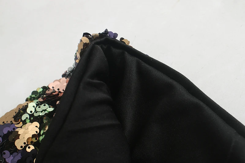 Модные женские юбки Za, одноцветные,, декорированные пайетками, юбка миди, боковая молния, высокая талия, прямые женские юбки