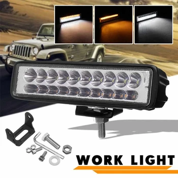 

50W Combo Beam Work Light 20LED Light Bars Spot Flood Beam for Work Driving Offroad Boat Car Tractor Truck + Brackets Screws Set