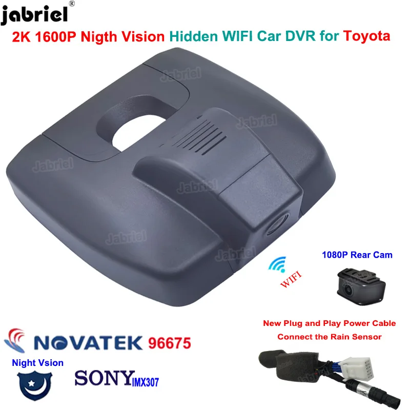 

2K 1600P Car DVR Dash Cam Recorder for Toyota Highlander XU70 for Toyota Highlander XLE LE 2021 2022 2023 2024 for Toyota Kluger