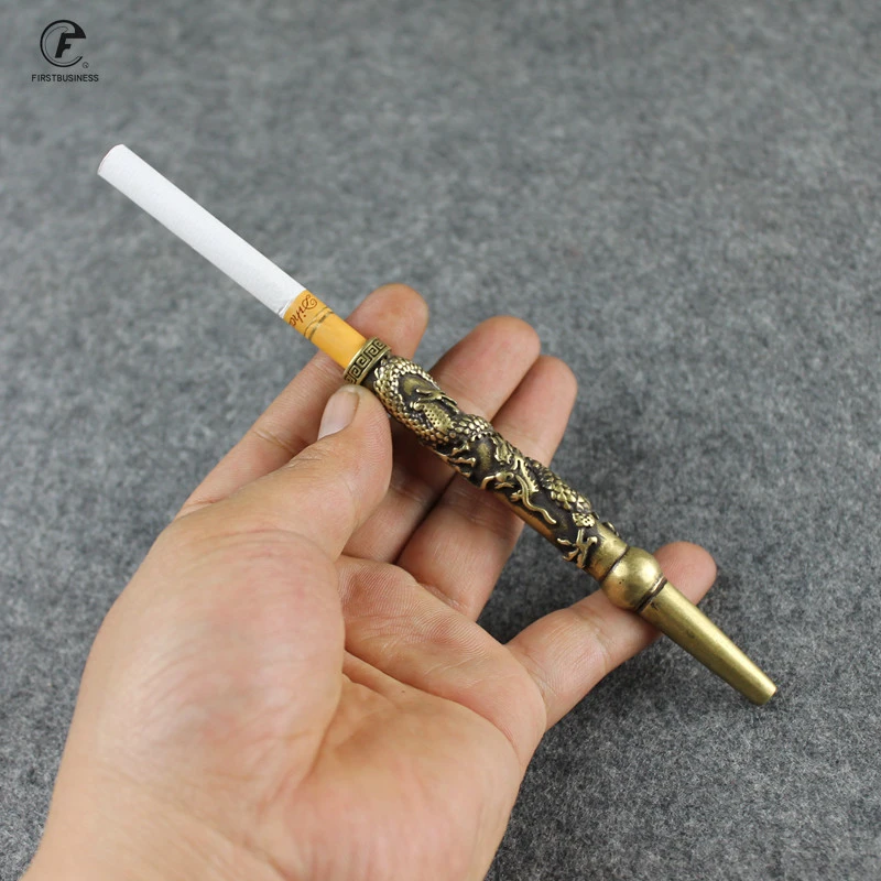 Retro Brass Smoke Dragon Cigarette Holder Fillter Tobacco Pipe Creative Smoking Pipe Smoking