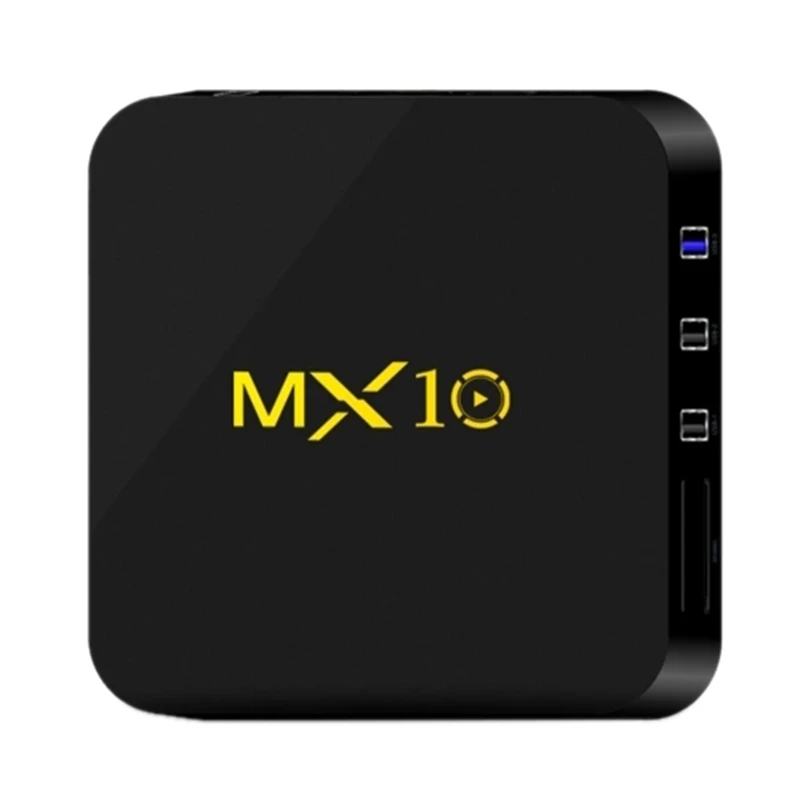 Mx10 Android 8,1 Tv Box 4 ГБ/64 Гб 3D 4 к поддерживает Rk3328 Cpu/Usb 3,0/Hdr10/Vp9/H.265/Dlna/Miracast/Lan