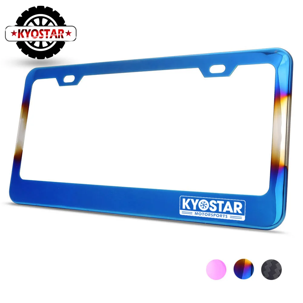 KD7047TB US stainless steel license plate frame Titanium Blue7