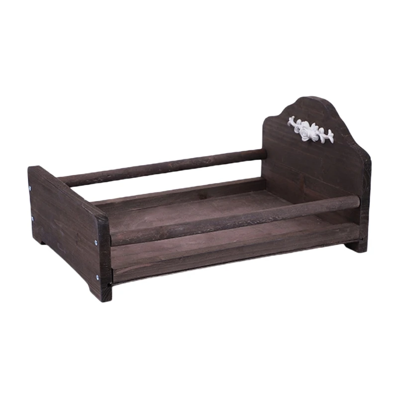 HX5D Newborn Posing Detachable Mini Bed Baby Infant Photo Shooting Props Wooden Crib | Мать и ребенок