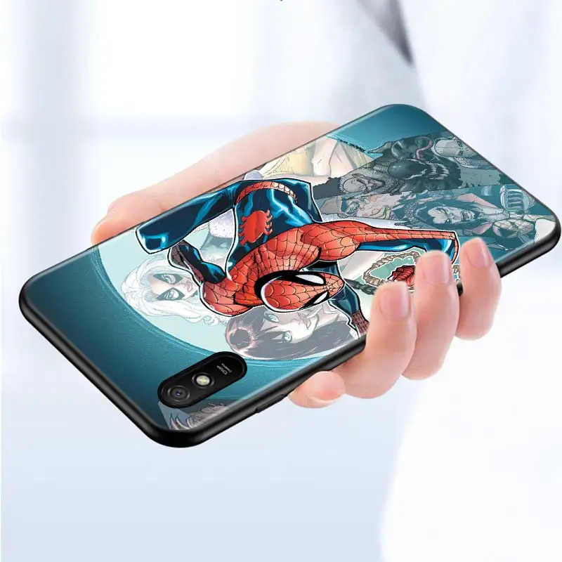 Silicone Cover Spiderman Comic For Xiaomi Redmi 9 9T 9C 8 7 6 Pro 9AT 9A 8A 7A 6A S2 5 5A 4X Plus Phone Case