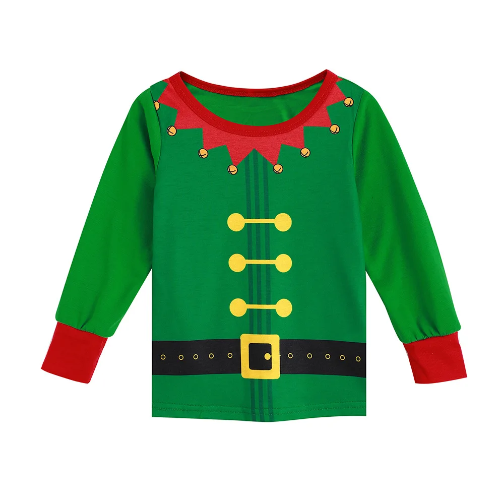 Рождественские пижамы для всей семьи; комплекты пижам; одежда для сна на Рождество зеленого цвета для детей и взрослых; одежда для сна; семейный повседневный комплект одежды с Санта-Клаусом