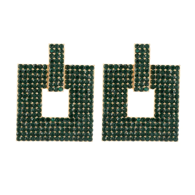 Ztech New Green Series Set Earrings Designer Jewelry Crystal Tassel Za Accessories Handmake Statement Bijoux Pendientes Brincos E1600