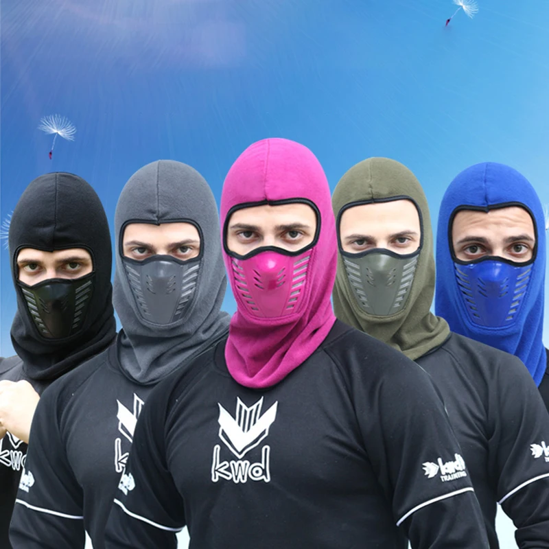 Мужская и женская мотоциклетная зимняя тактическая маска-призрак, маска CS для шеи, теплая маска для лица, Спортивная уличная термальная Лыжная флисовая маска для лица