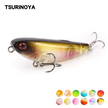 

TSURINOYA Floating Pencil 50F Fishing Lure Set 6pcs 50mm 5g Z-walk Wobble Crankbait Bass Trout Minnow Top Water Profession Baits