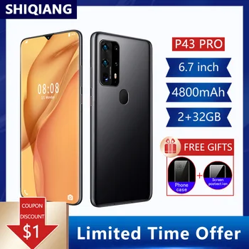 

Global Version SOYES P43 Pro Android10.0 Mobile Phone 4800mAh 2+32GB Smartphones 2 Sim Card 6.7Inch Cell Phones 6 Core Telephone