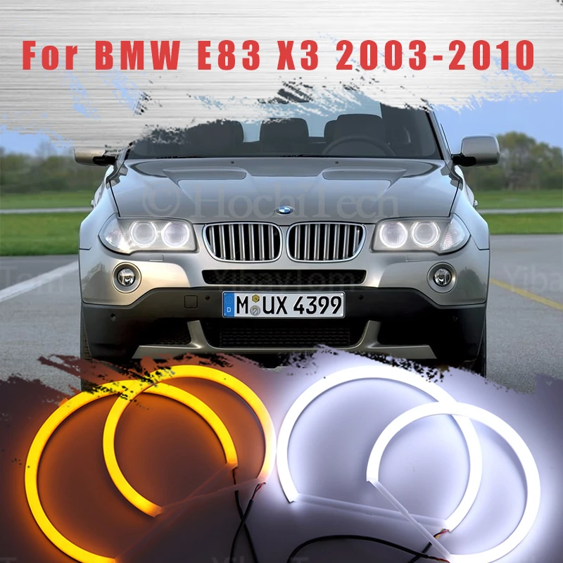 

LED SMD Cotton Light Switchback Angel Eye Halo Ring DRL Kit for BMW E83 X3 2003-2010