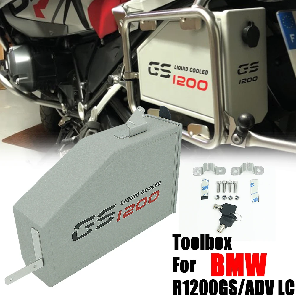 For BMW R1200GS ADV LC R1200/Adventure R 1200 GS 2013-2019 Decorative Aluminum Box Toolbox 5 Liters Tool Box Left Side Bracket