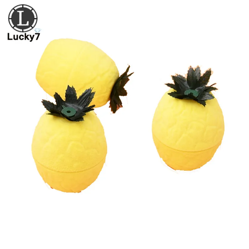 Мультяшная креативная бархатная коробка для колец медведь морская звезда ананас