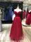 It's Yiiya Evening Gowns Boat Neck Short Sleeve A-Line Women Party Dresses Beading Off Shoulder Floor-Length Robe De Soiree V090 - Цвет: burgundy