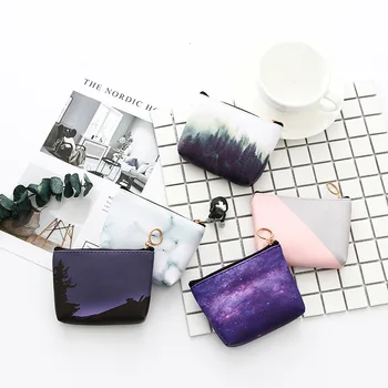 

Female Wallet Creative Stationery Star Element Fashion 2020 Chic Lovely Korean PU Cute Storage Bag Small Teenager Coin Purse