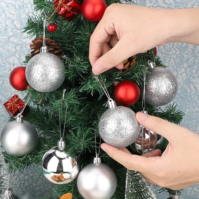 Decoración del Hogar y cocina Adornos para el árbol de Navidad de plástico Navidad Adornos para el árbol de Navidad com-four® Juego de 26 Piezas de navideños Color