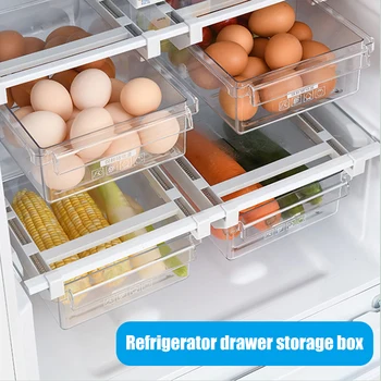

Refrigerator Built-in Drawer Space Saving Plastic Household Container Storage Kitchen Storage Box UD88