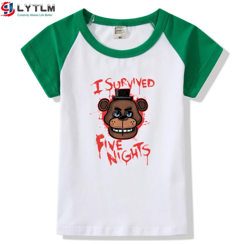 Футболка LYTLM Five Night At Freddy летняя стильная детская одежда костюм для Хэллоуина с героями мультфильмов футболка «пять ночей с Фредди»