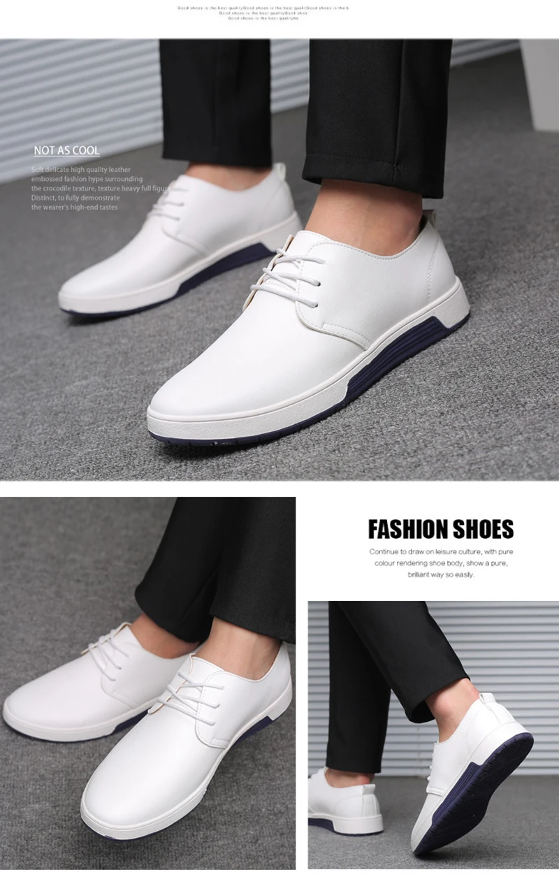 Merkmak Brand New Summer Breathable Men Leather Casual Shoes Plus Velvet Warm Winter FLats Fashion Lace-up Big Size Walking Shoe