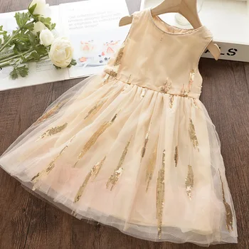 

Sequin embroidered vest sleeveless mesh dress dress baby girl dress sweet princess summer new pettiskirt girl
