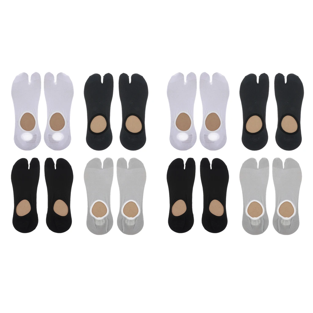 8 Pair Male Elastic Cotton Split 2 Toe Socks Antiskid Japanese Tabi Socks