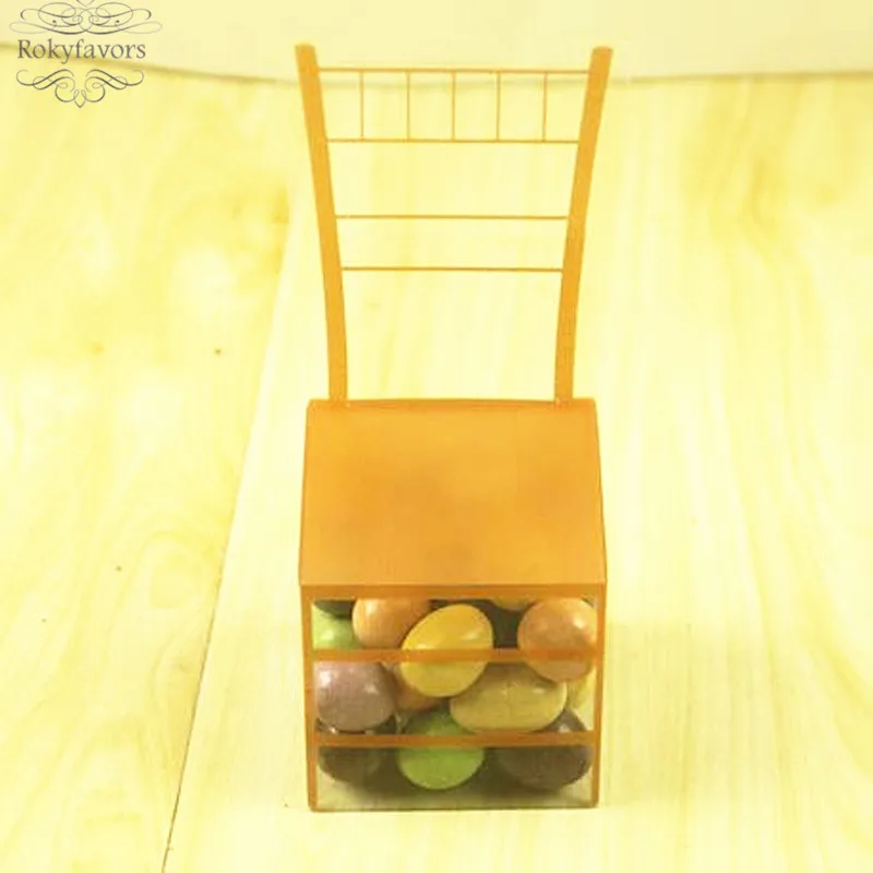 plastic gold chair favor box (4)