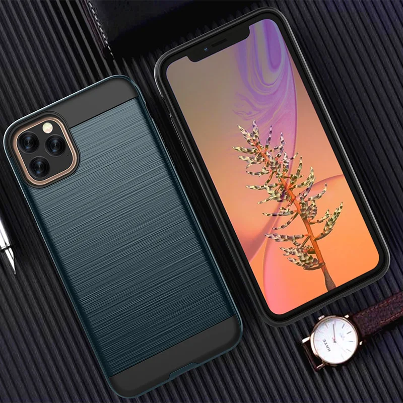 10pcs Dual Layer Deluxe Soft TPU Hard PC Cover For iPhone 11 Pro Max XS XR X 8 7 6 6S Plus 5 5S Shockproof Hybrid Armor Case