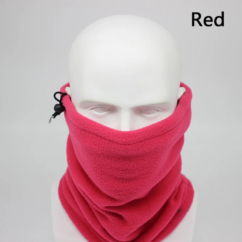 Red Модная мужская зимняя однотонная бандана, повязка на голову, шарф, теплый Многофункциональный бесшовный трубчатый головной шарф, маска для лица, кольцо, шарф унисекс - Цвет: Red
