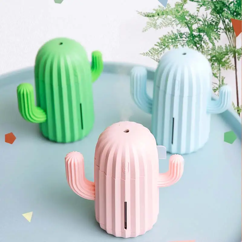 

340ML USB Cactus Air Humidifier Aromatherapy Diffuser Mist Maker Fogger Mini Aroma Atomizer Car Essential oil diffuser