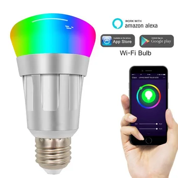 

LKLTFX WiFi Intelligent bulb 110V 220V dimming and toning RGBW supports Alexa Google Home Voice Control smart light bulb 85-265V