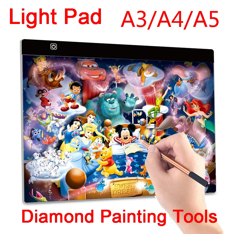 

Diamond Painting Tools A3 A4 A5 LED Drawing Digital Graphics Pad USB LED Light pad Copy Board Electronic Art Painting Writing