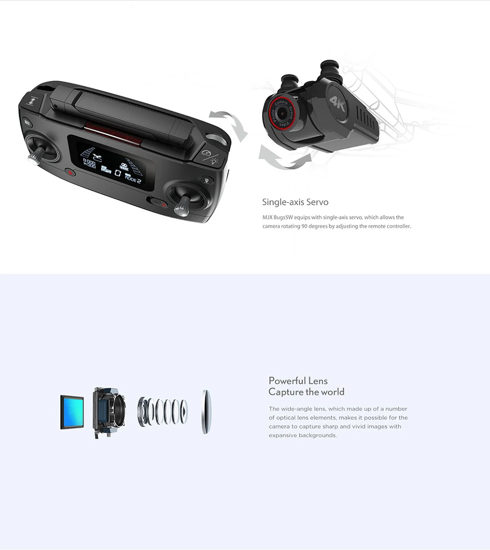 MJX Bugs 5W B5W gps бесщеточный Радиоуправляемый квадрокоптер с 5G 4K Wifi FPV камерой HD авто возврат Vs Hubsan H501S Профессиональный Дрон