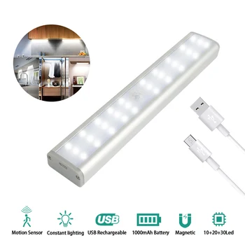 

30LEDs PIR LED Motion Sensor Light Cupboard Wardrobe Bed Lamp LED Under Cabinet Night Light For Closet Stairs Kitchen cocina