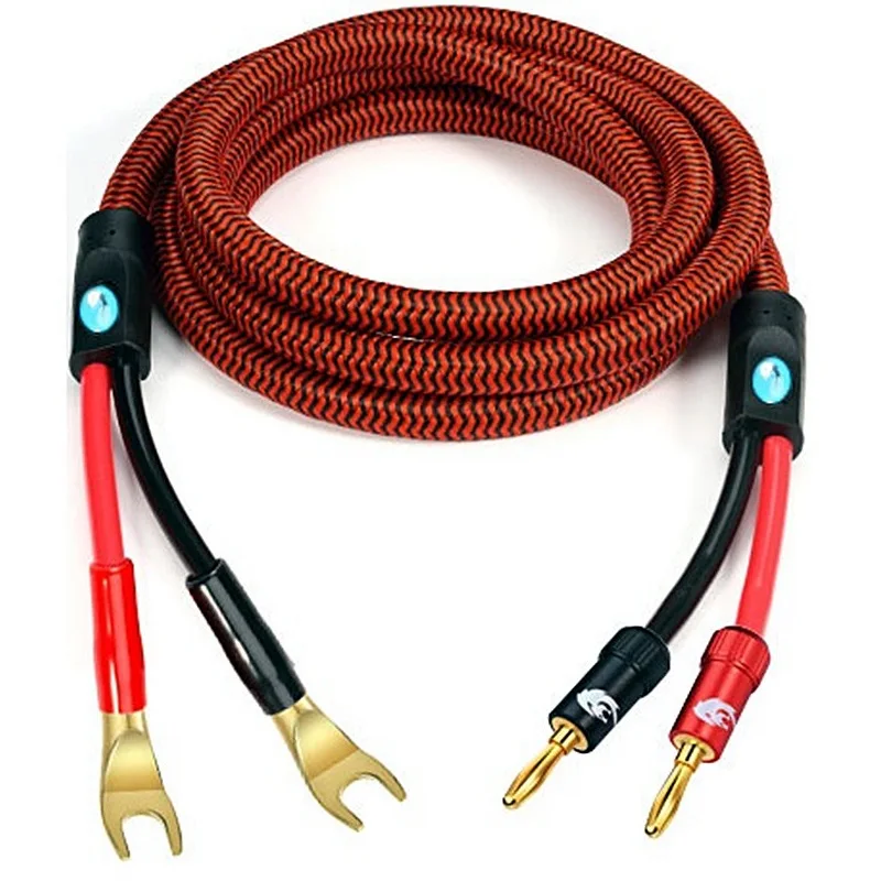 Convertidor Banana a Spade, Cable de Audio HiFi, amplificador de altavoz para audiófilo Convertidor Banana a Spade, Cable de Audio HiFi, amplificador de altavoz para audiófilo