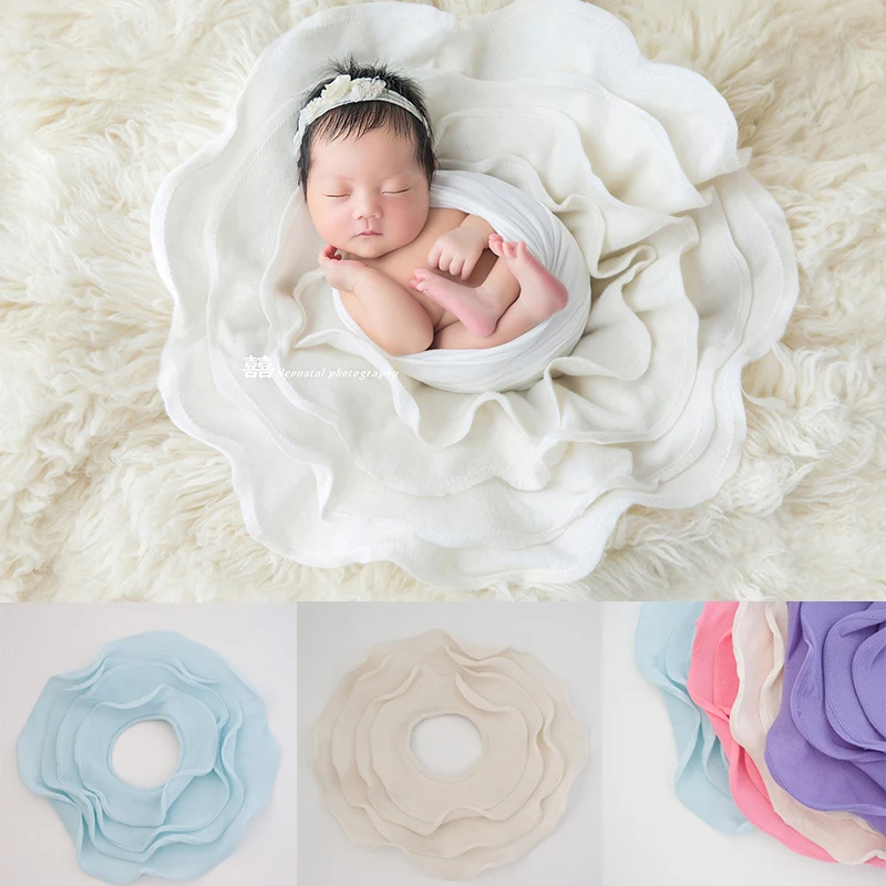Newborn Photography props flower Blanket Rug Set For Baby Photo Props Blankets  Baby Photoshoot wool Backgrounds Mat Accessories