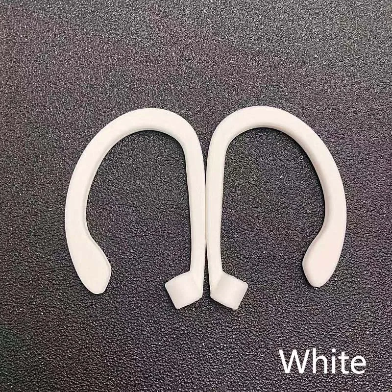 White Bluetooth наушники силиконовые заушники для airpods 1/2 earpods зажим петли гарнитура ушной крючок Замена наушников Аксессуары - Цвет: White