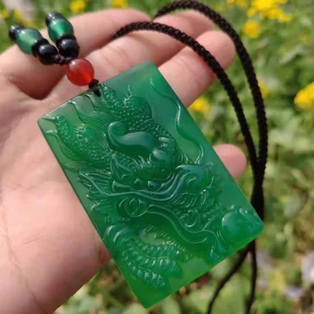 

Agate Dragon Pendant Full Green Agate Square Sign