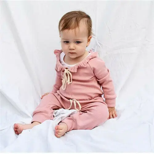 Kinder Baby унисекс Strampler комплекты одежды Reine Farbe Langarm комбинезон Kleidung|Ромперы| |