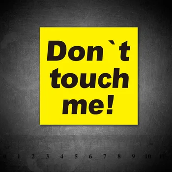 

Warning Don't Touch Me Stickers Waterproof For Luggage Car Guaitar Skateboard Phone Laptop Bicycle Moto Kids Sticker