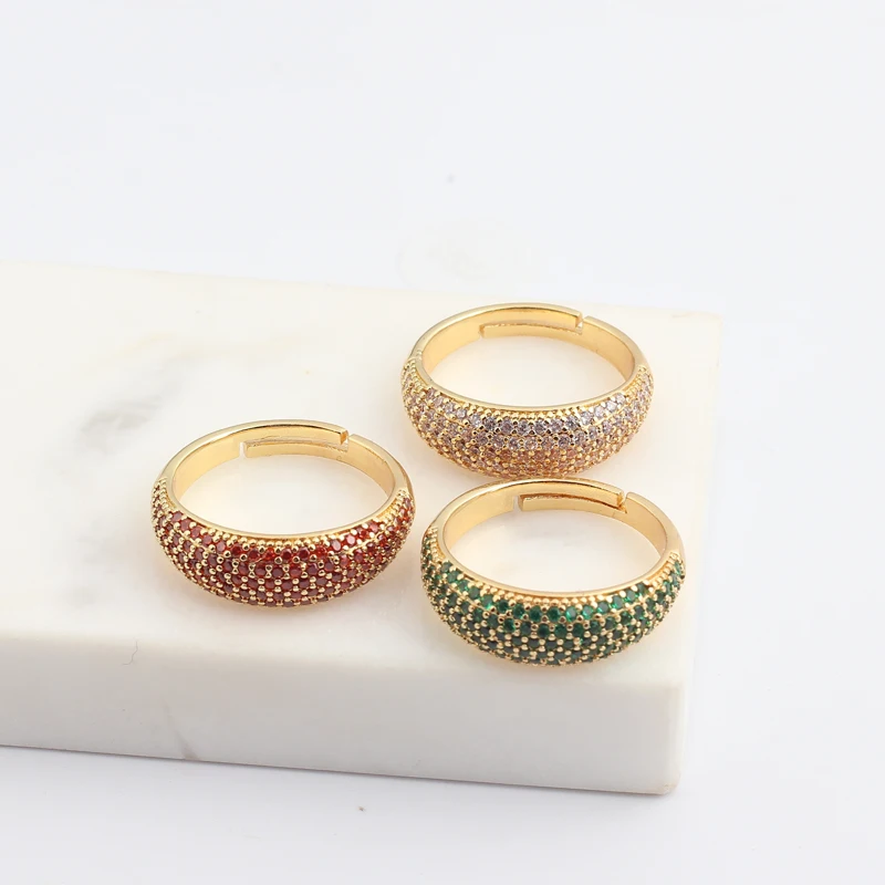 Micro Cubic Zircon Rings For Women Gold Color Rainbow Female Daily Wear Stylish Colorful Rings Anniversary Girl Gift Jewelry - Image 6