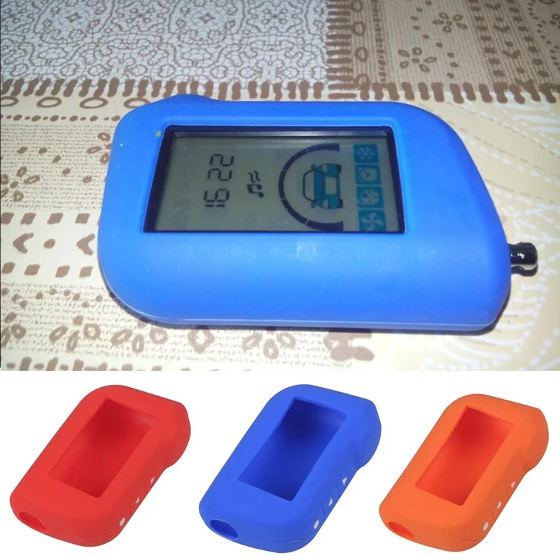 

Hot Silicone Car Key Cover Case Shell Fob Keychain Silicone Car Key Cover Case fit for Star line A93/A63 Russian Version