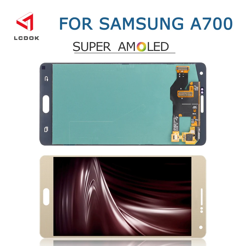 Супер AMOLED lcd для samsung Galaxy A7 A700 A700F ЖК-дисплей кодирующий преобразователь сенсорного экрана в сборе панель запасные части