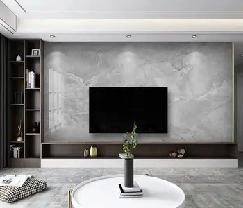 

Grey Marble Wallpaper Mural Photo Wallpaper for Living Room Contact Paper Wall Murals Luxury Home Decor Canvas Silk Cloth Murals